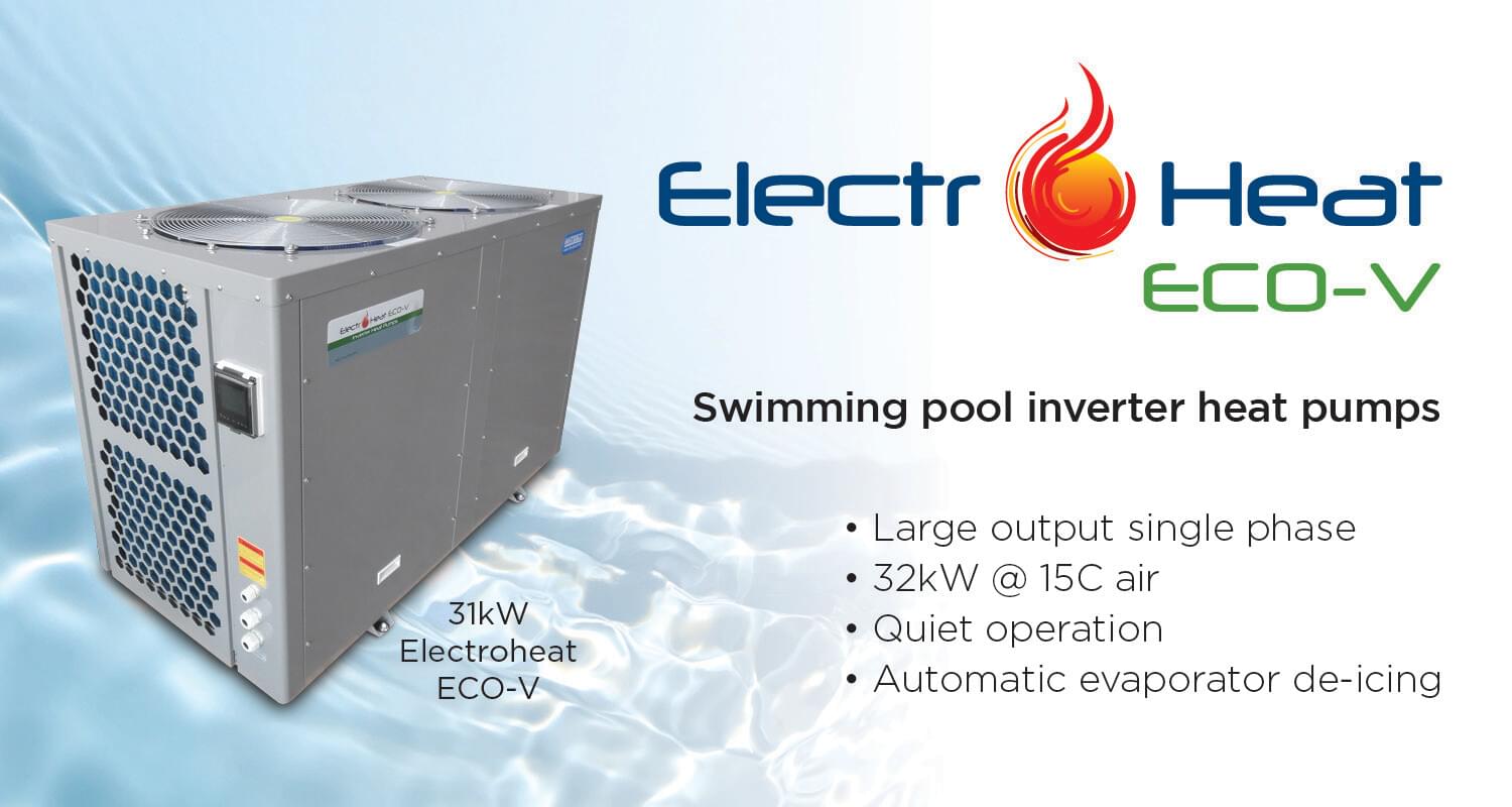 Electroheat ECO-V Top Vent Inverter Pool Heat Pump Range